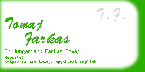 tomaj farkas business card